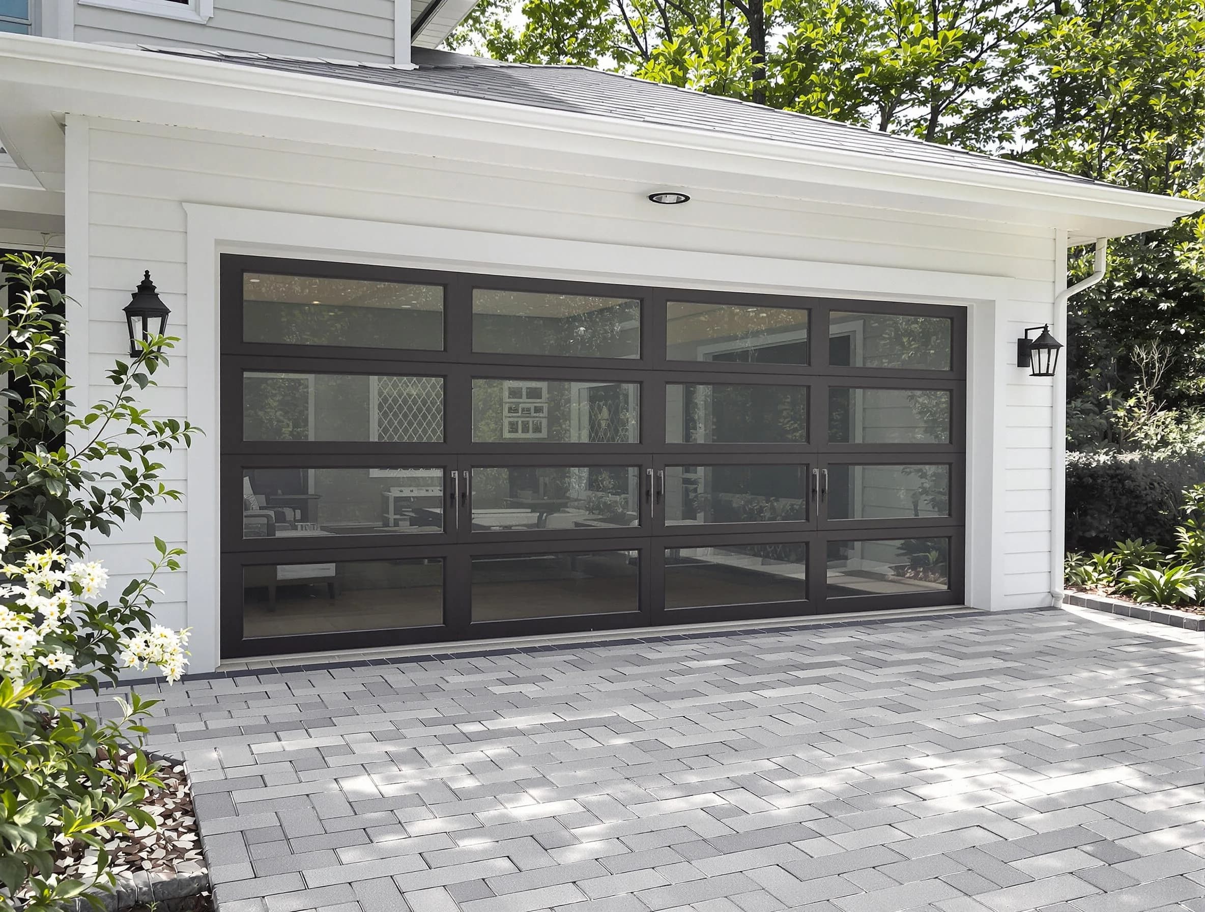 Evans Garage Door Repair design specialist presenting custom garage door options to Evans homeowner