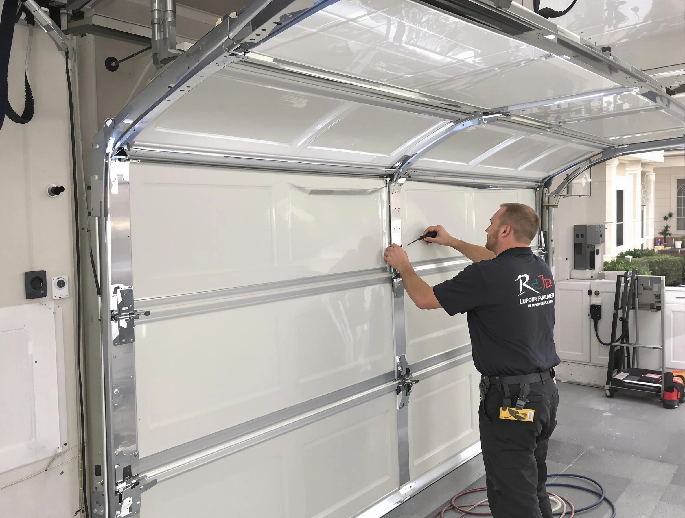 Evans Garage Door Repair professional performing panel repair in Evans