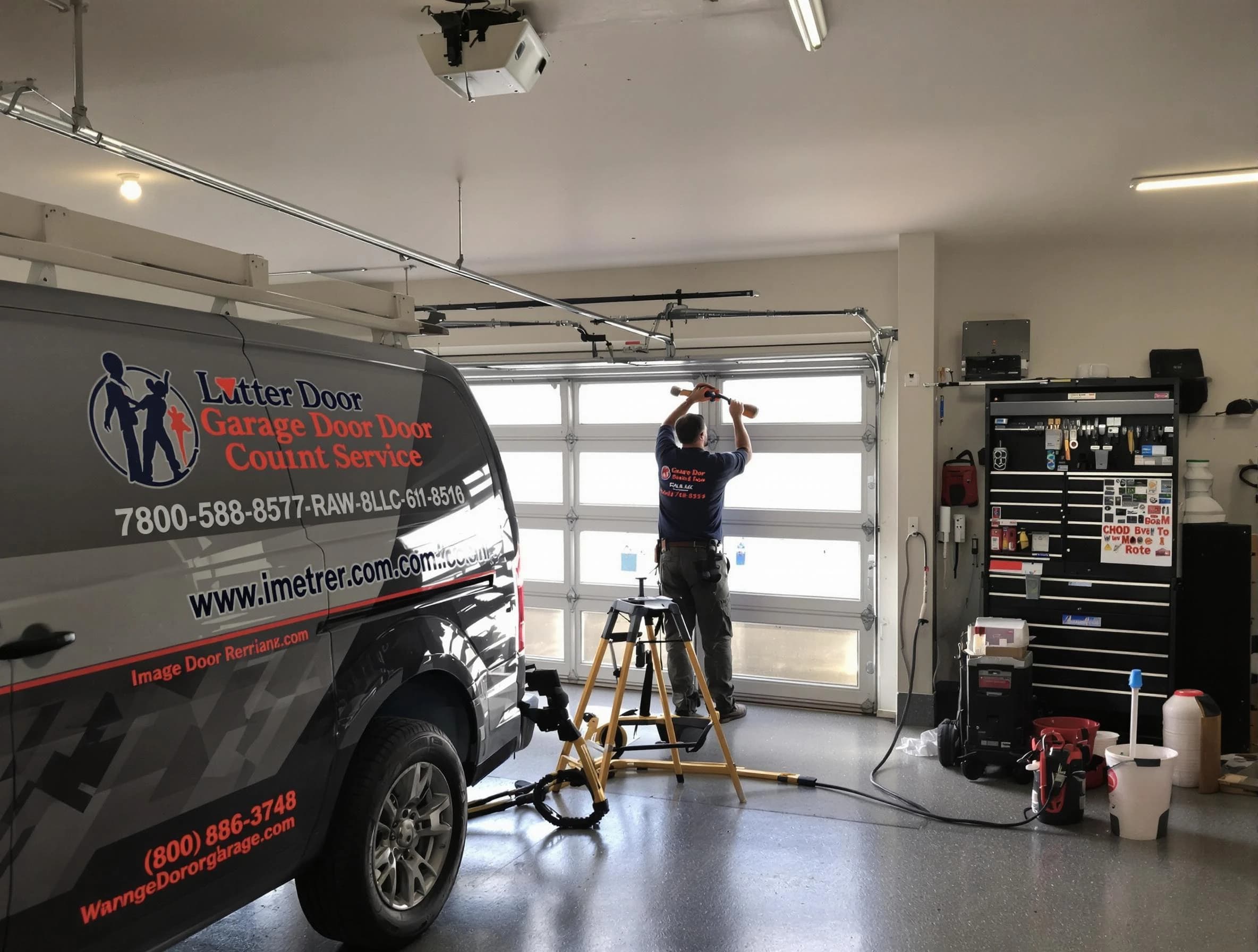 Evans Garage Door Repair rapid response team performing same-day repair in Evans