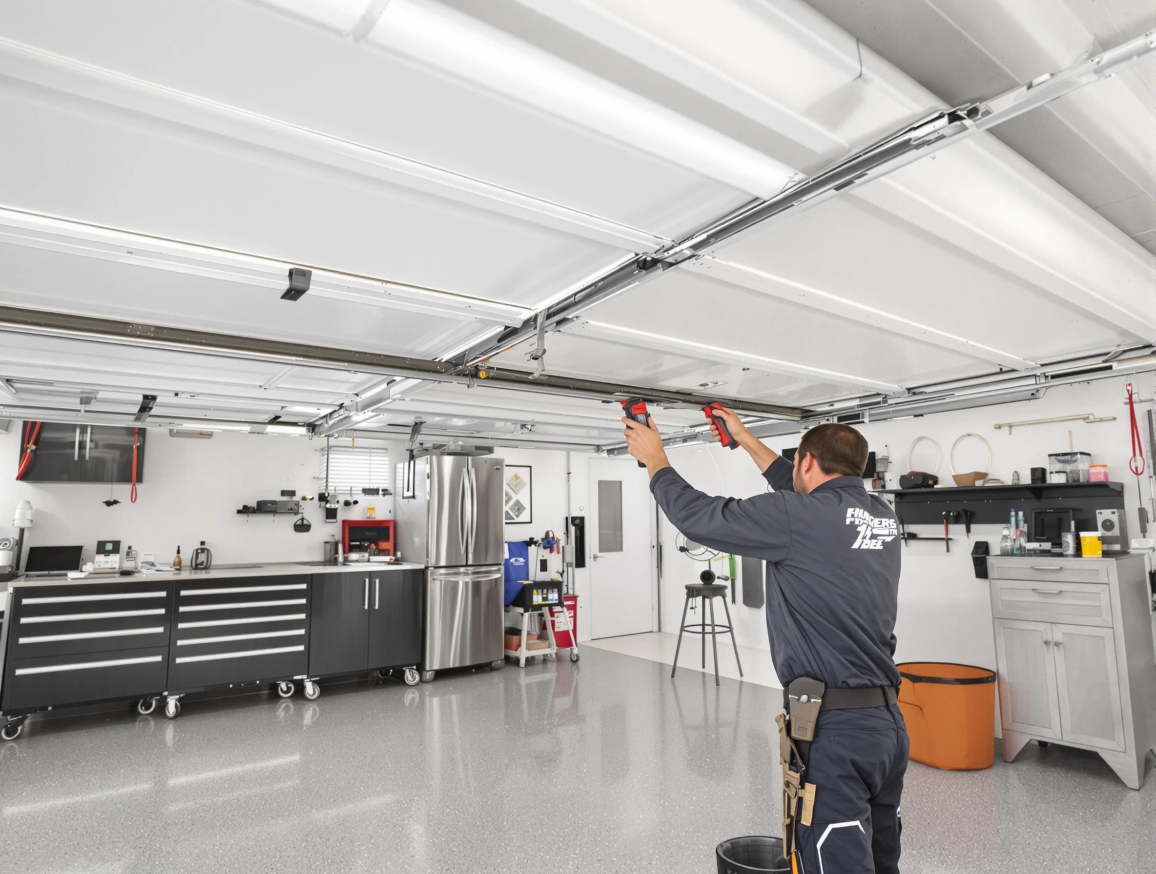 Overhead garage door repair service by Evans Garage Door Repair in Evans