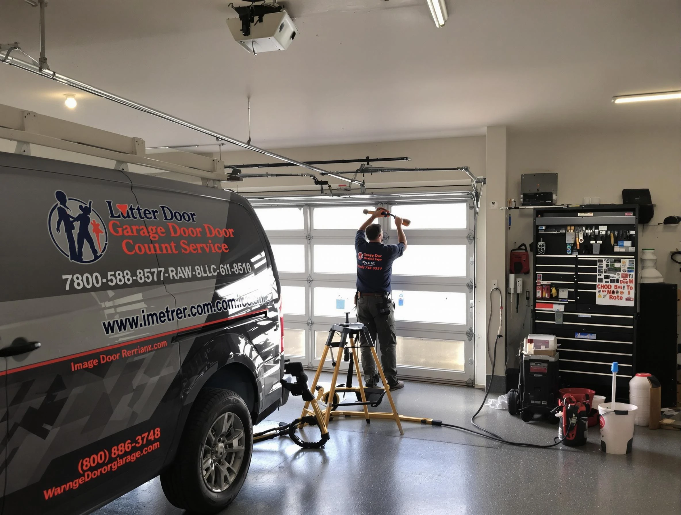 Evans Garage Door Repair rapid response team performing same-day repair in Evans
